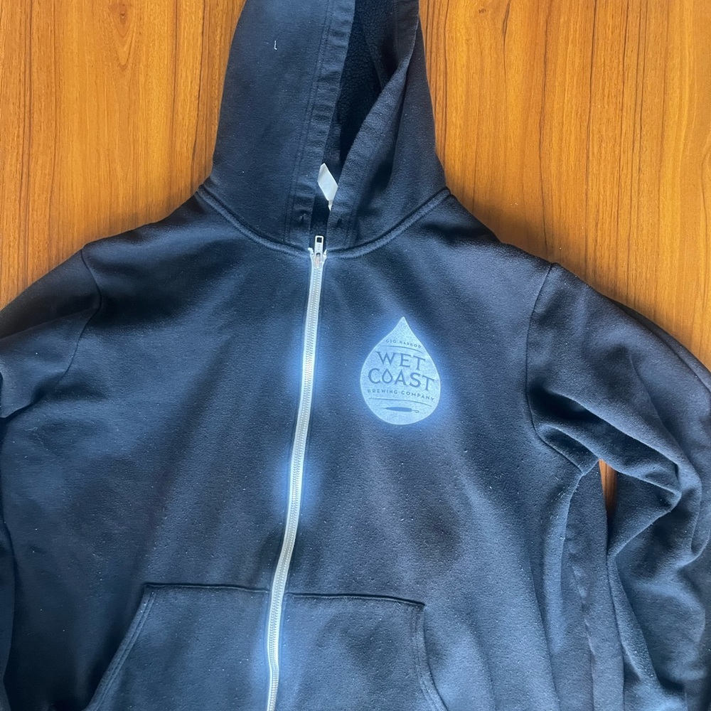 Black Wet Coast Zip-Up Hoodie
